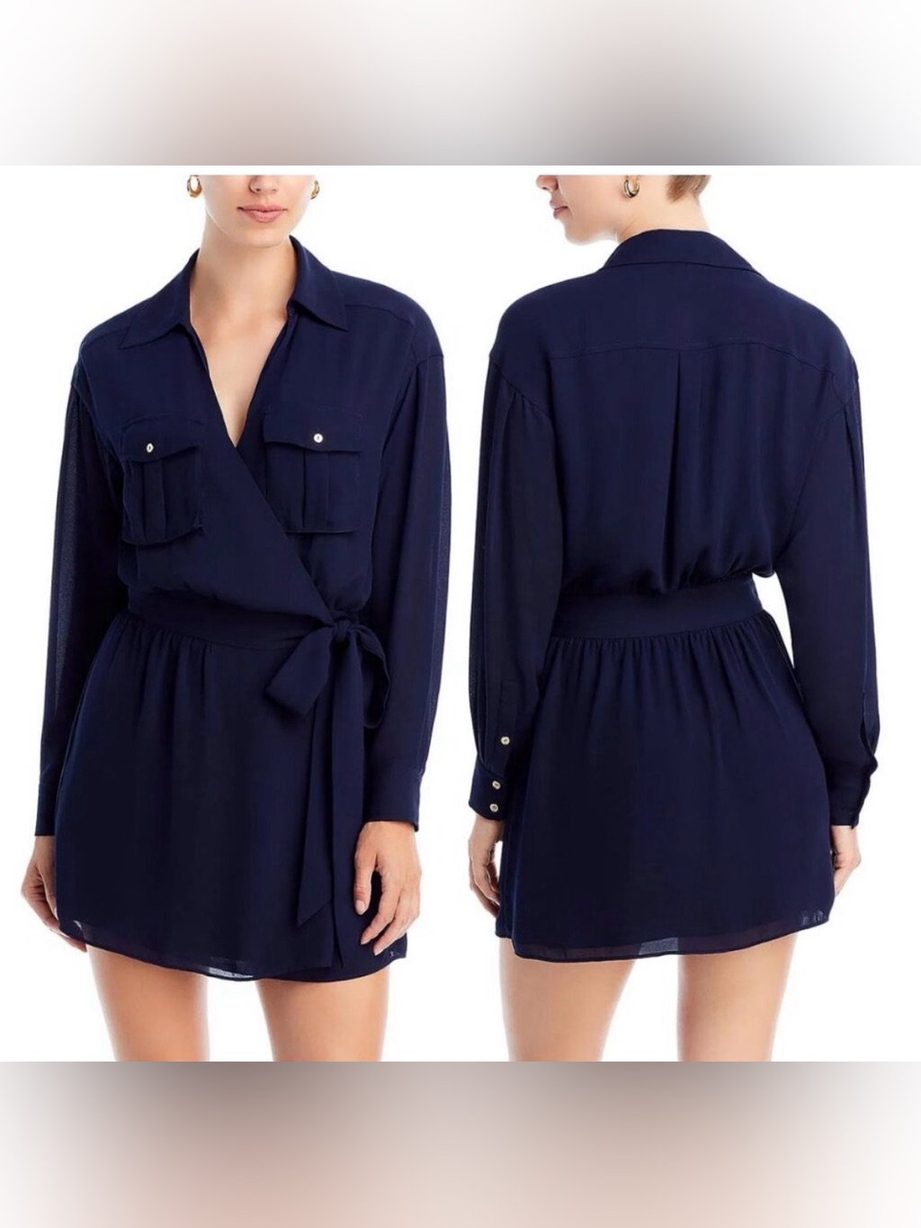 Ramy Brook Summer Picket Mini Wrap Dress Nwt Size Xs